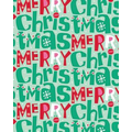 Gift Wrap (24"x100') MERRY CHRISTMAS REVERSIBLE